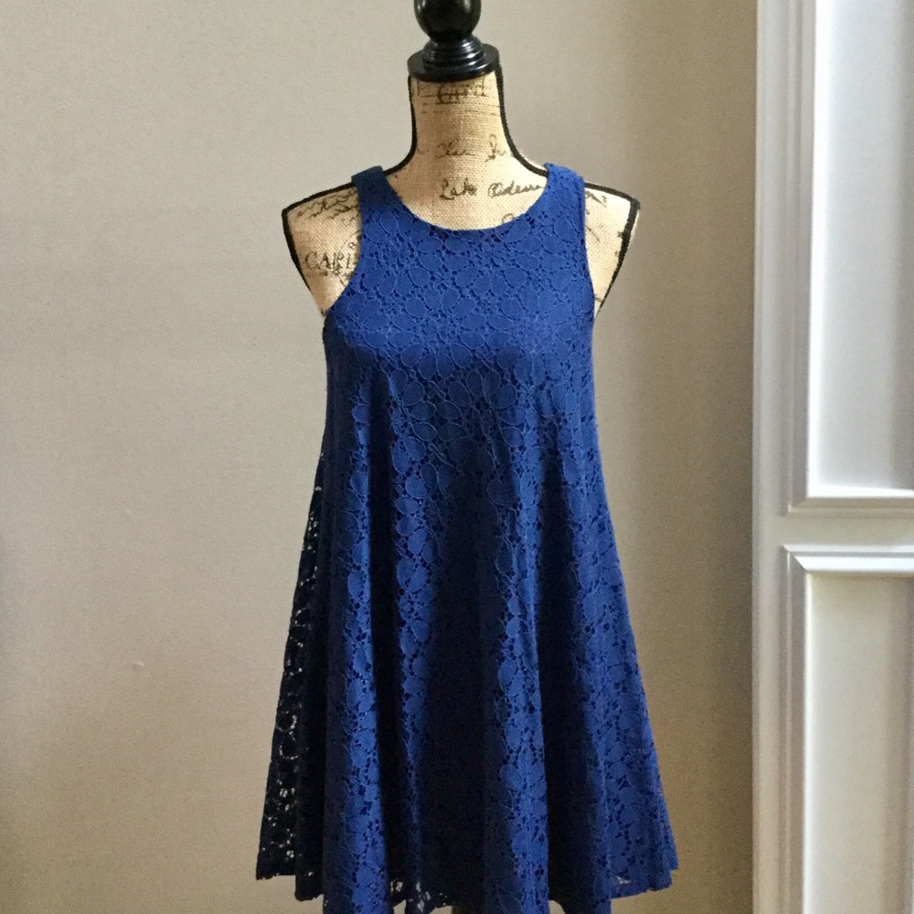 Altar”d State Blue Lace Dress